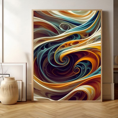 Spiralmuster Abstrakt Kunstdruck Leinwand Poster