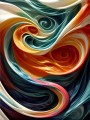 Spiralmuster Farben Abstrakt Kunstdruck Leinwand Poster