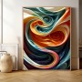Spiralmuster Farben Abstrakt Kunstdruck Leinwand Poster