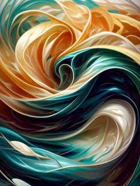 Wellen Spiralmuster Farben Abstrakt Kunstdruck Leinwand Poster