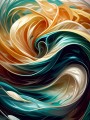 Wellen Spiralmuster Farben Abstrakt Kunstdruck Leinwand Poster