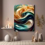 Wellen Spiralmuster Farben Abstrakt Kunstdruck Leinwand Poster