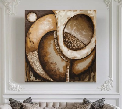 Abstrakte Kunst Boho-Style Beige- und Brauntöne modern