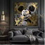 LV Mickey Pop-Art gold-gelb Wandbild