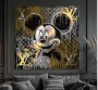 LV Mickey Pop-Art gold-gelb Wandbild