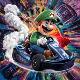 Super Mario Gokart Graffiti Nintendo Wandbild