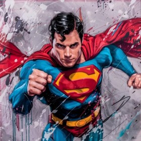 Superman buntes Marvel Popart Wandbild Graffiti