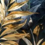 Goldene Blätter Natur Pflanzen Wandbild Schwarz Grau