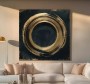 Abstrakter goldener Ring Kreis Gemälde moderne Kunst