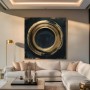 Abstrakter goldener Ring Kreis Gemälde moderne Kunst