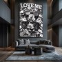 LV Micky 3D Wandbild Love-Me Popart