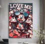 LV Micky 3D Wandbild Love-me Pop-Art