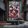 LV Micky 3D Wandbild Love-me Pop-Art