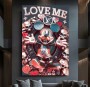 LV Micky 3D Wandbild Love-me Pop-Art
