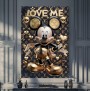 Micky Luxus Wandbild Comic-Art Graffiti Gold