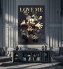 LV Micky Schwarz Gold 3D Wandbild