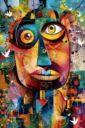 Picasso-Stil abstraktes Gemälde Wandbild