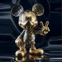 LV-Micky-Figur Schwarz-Gold Wandbild Modern
