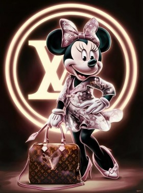 Minni mit LV Tasche Deko