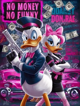 Donald No-Money Wandbild Popart