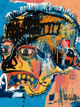 Abstraktes Basquiat-Style Picasso Modern Wandbild