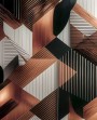 Abstraktes Wandbild Kupfer Braun Modern Geo-Art