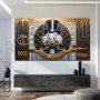 LV Dagobert Geldschein Luxus Wandbild Reich Gold