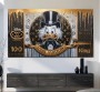 LV Dagobert Geldschein Luxus Wandbild Reich Gold