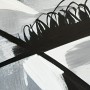 Abstrakte Landschaft in Schwarz-Weiß: Geometrische Eleganz