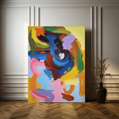 Kraftvolle Farbexplosion – Abstrakte Kunst voller Energie