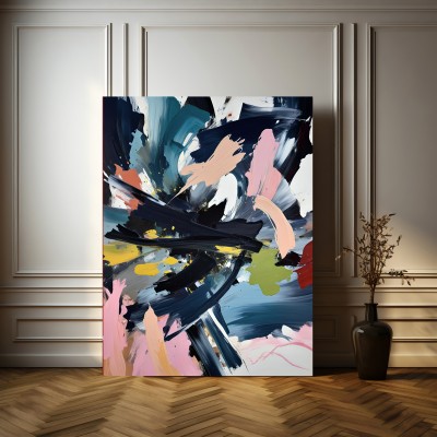 Abstrakter, expressiver Farbfeld-Aquarell