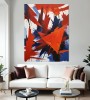 Abstrakte, expressionistische Malerei – Explosion der Farben