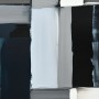 Abstrakte geometrische Komposition in Grau-, Blau- und Weißtönen