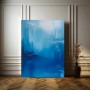Abstrakte expressionistische Malerei in Blau- und Weißtönen