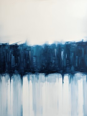Abstrakte, horizontale, tiefblaue Farblandschaft