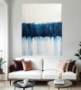 Abstrakte, horizontale, tiefblaue Farblandschaft