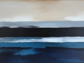 Abstrakter, horizontaler Farbverlauf – Landschaft im Farbspiel