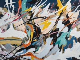 Abstrakte, expressive Malerei – Dynamik und Energie in Farben