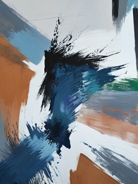 Abstrakte, expressiv gestaltete Malerei