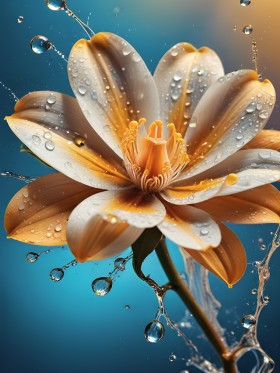 Wassertropfen-Lilie