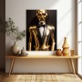 Der goldene Gentleman-Roboter