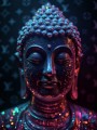 Buddha Neon Leinwand Bilder Wandbilder