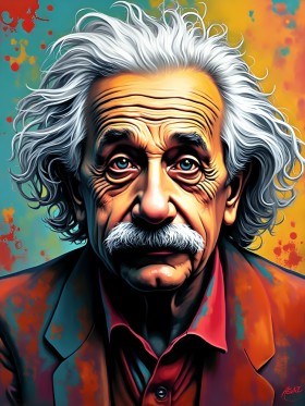 Albert Einstein Neon Leinwand Bilder Wandbilder
