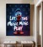 Donald Duck Neon Let the Music Play Leinwand Bilder Wandbilder