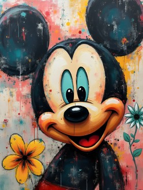 Micky Maus Kunst Leinwand Wandbild