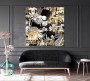 Bart Popart Graffiti Modern Street-Art Gold-Gelb