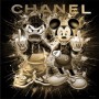 LV Micky-Donald Pop-Art Graffiti Goldgelb