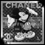 Micky Pop-Art LV Schwarz-Weiss