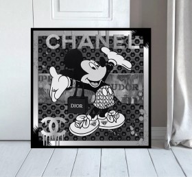 Micky Pop-Art LV Schwarz-Weiss