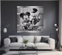 Donald-SECURITY Maus POPART WANDBILD GRAU